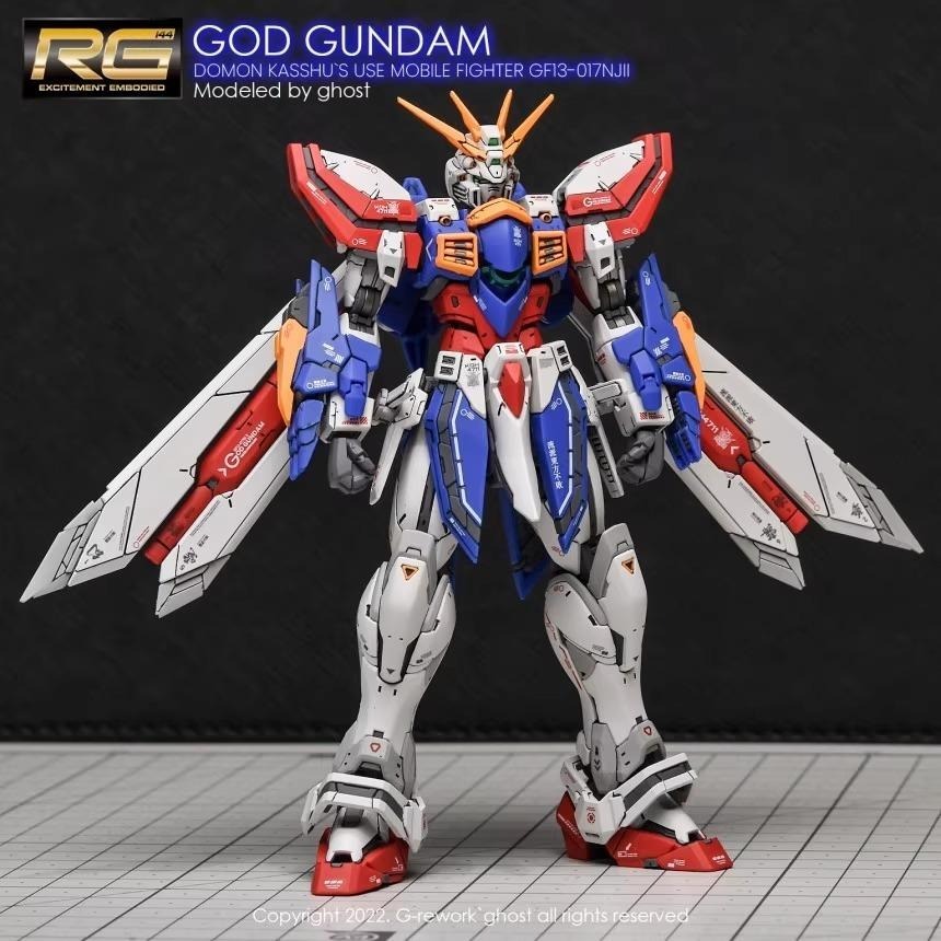 [BUOCO] 炎 GHOST版 胖虎模型 倍化系列 1/100 GOD GUNDAM 神鋼彈 多蒙卡修 專用高清水貼-細節圖8