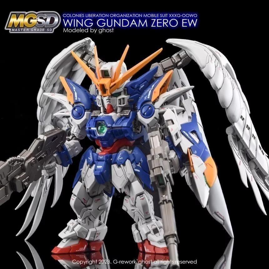[BUOCO] 炎 GHOST版 MGSD 飛翼鋼彈零式 WING GUNDAM ZERO EW 專用水貼 螢光水貼-細節圖8