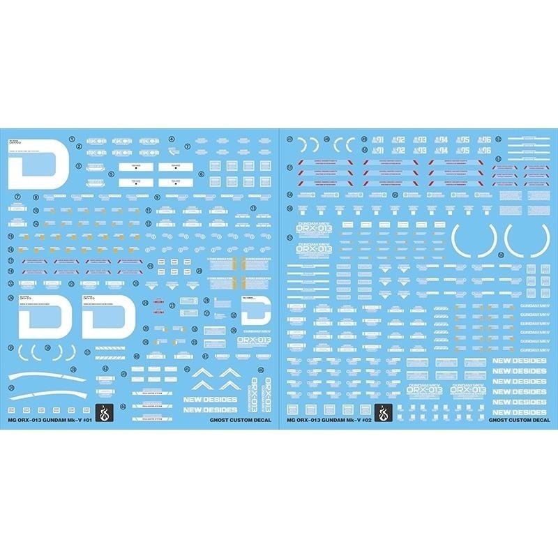 [BUOCO] 炎水貼 GHOST MG 1/100 ORX-013 鋼彈MK-V MK5 Gundam MK-V 螢光-細節圖2