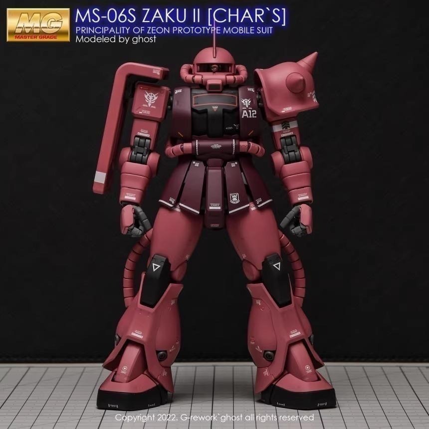 [BUOCO] 炎水貼 GHOST MG MS-06S 夏亞專用薩克 ZAKU II ver.2.0 螢光水貼-細節圖2
