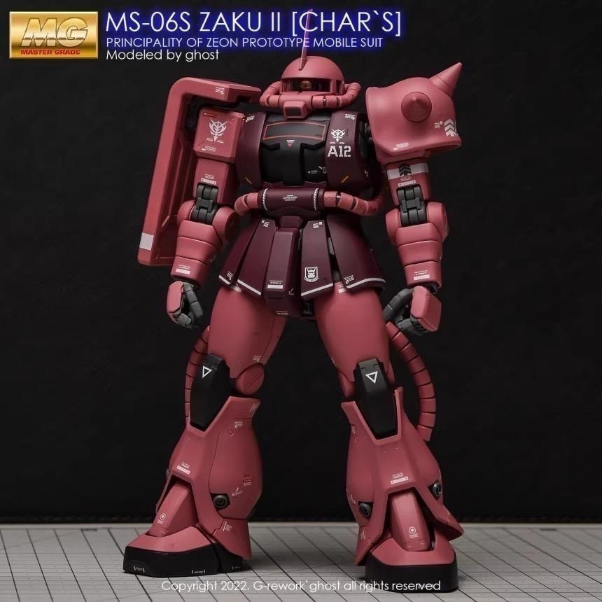 [BUOCO] 炎水貼 GHOST MG MS-06S 夏亞專用薩克 ZAKU II ver.2.0 螢光水貼-細節圖4