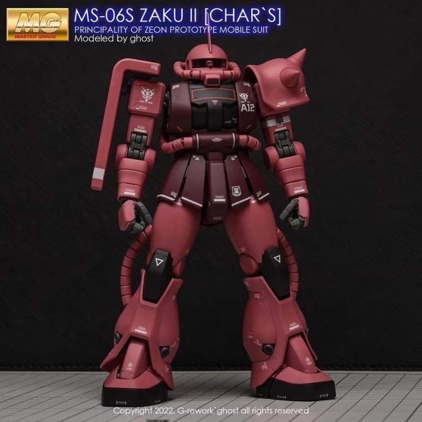 [BUOCO] 炎水貼 GHOST MG MS-06S 夏亞專用薩克 ZAKU II ver.2.0 螢光水貼-細節圖5