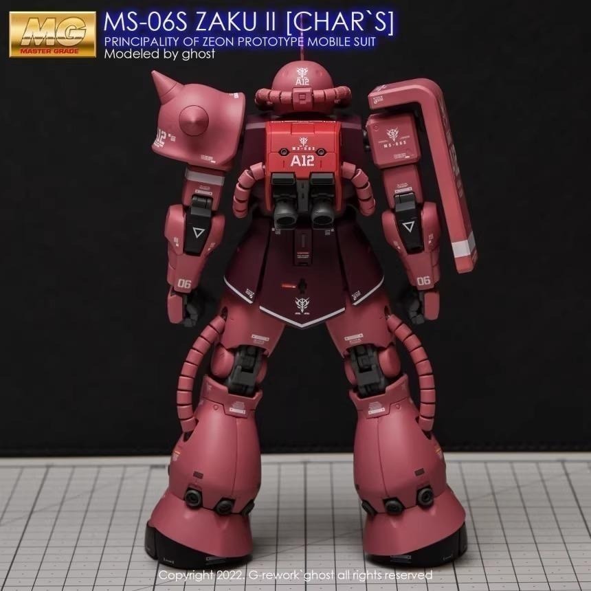 [BUOCO] 炎水貼 GHOST MG MS-06S 夏亞專用薩克 ZAKU II ver.2.0 螢光水貼-細節圖8