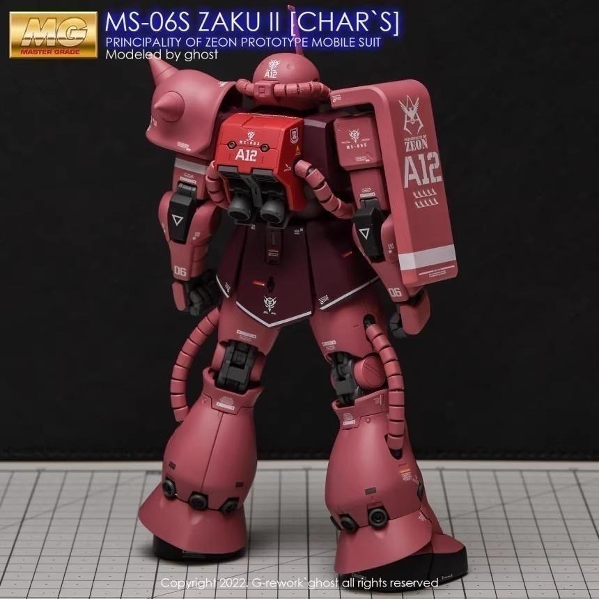 [BUOCO] 炎水貼 GHOST MG MS-06S 夏亞專用薩克 ZAKU II ver.2.0 螢光水貼-細節圖9
