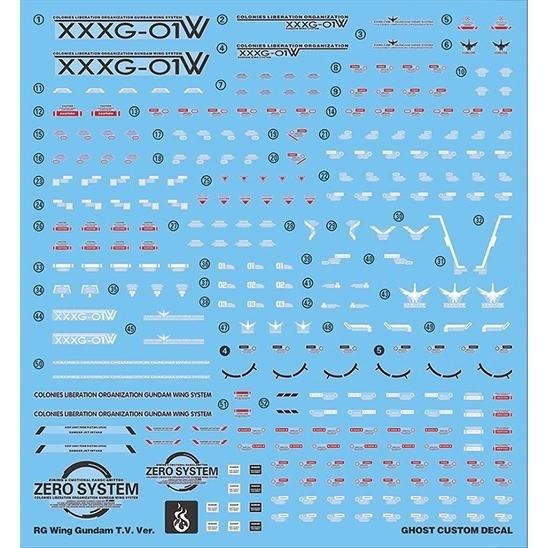 [BUOCO] 炎水貼 GHOST RG 1/144 #35 飛翼鋼彈 Wing Gundam TV版 專用螢光水貼-細節圖2