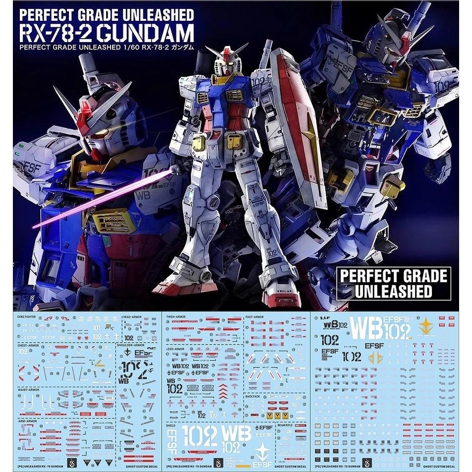 [BUOCO] 炎水貼 GHOST PGU 1/60 RX-78-2 鋼彈 專用螢光水貼-細節圖2