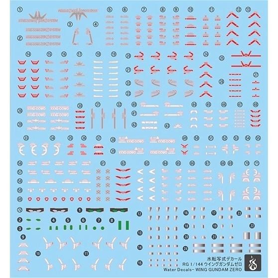 [BUOCO] 炎水貼 RG 1/144 XXXG-00W0 飛翼鋼彈零式 WING ZERO 專用螢光水貼 TV版-細節圖2
