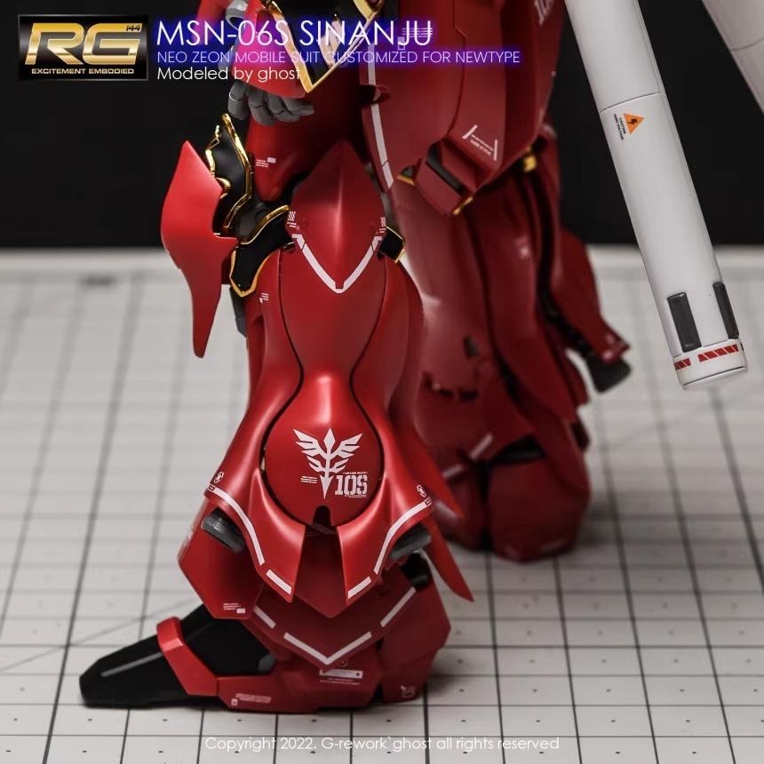 [BUOCO] 炎水貼 RG 1/144 #22 MSN-06S Sinanju 新安州 螢光水貼 專用水貼-細節圖8