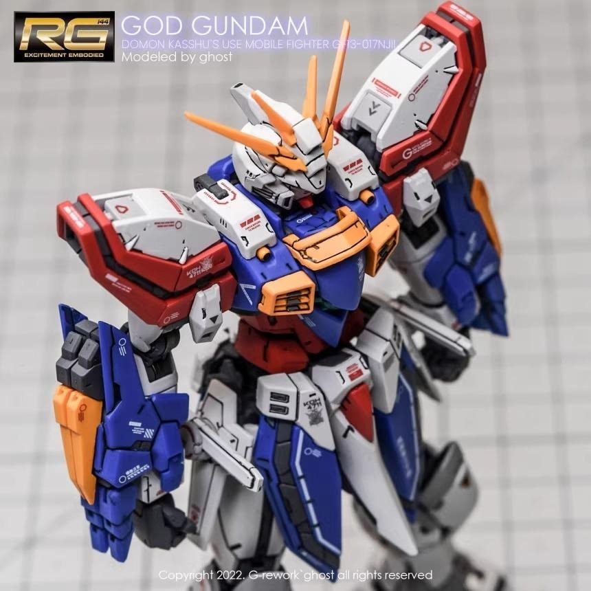 [BUOCO] 炎水貼 RG 1/144 #37 神鋼彈 God Gundam 機動武鬥傳G鋼彈 螢光水貼-細節圖3