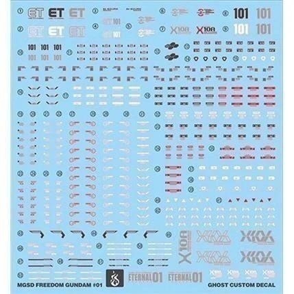 [BUOCO] 炎 GHOST MGSD Freedom Gundam 自由鋼彈 ZGMF-X10A 螢光水貼 專用水貼-細節圖2