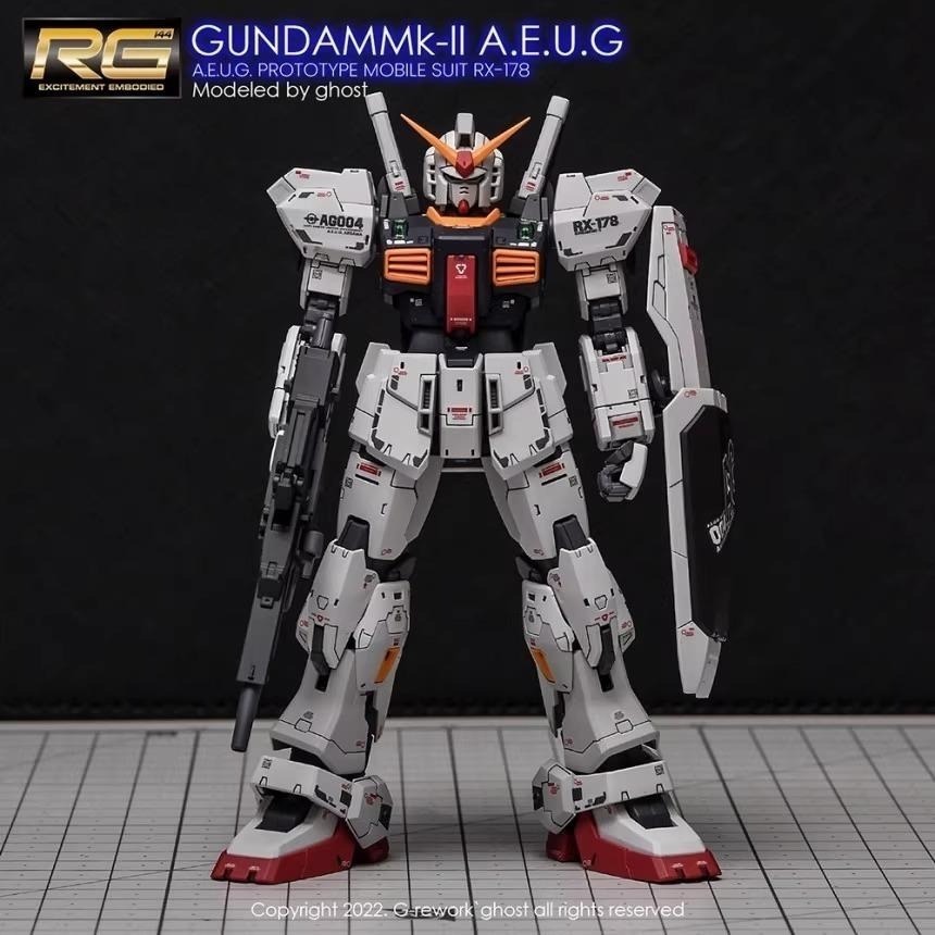 [BUOCO] 炎水貼 GHOST RG 1/144 #08 Mk-II A.E.U.G. 專用水貼 螢光水貼 白兔-細節圖3