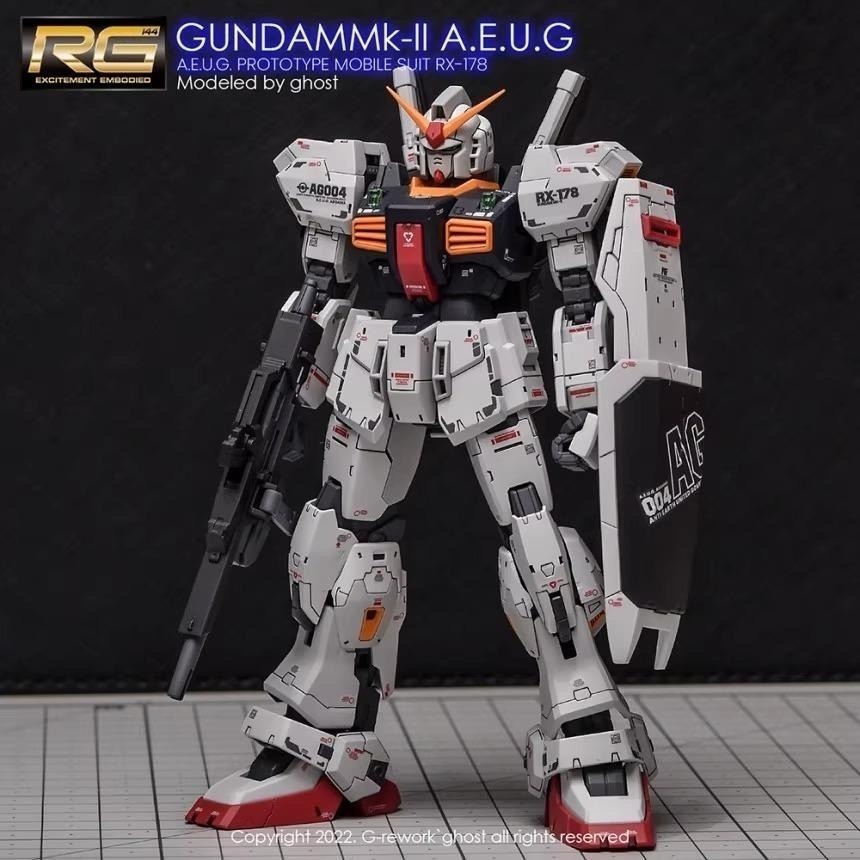[BUOCO] 炎水貼 GHOST RG 1/144 #08 Mk-II A.E.U.G. 專用水貼 螢光水貼 白兔-細節圖4