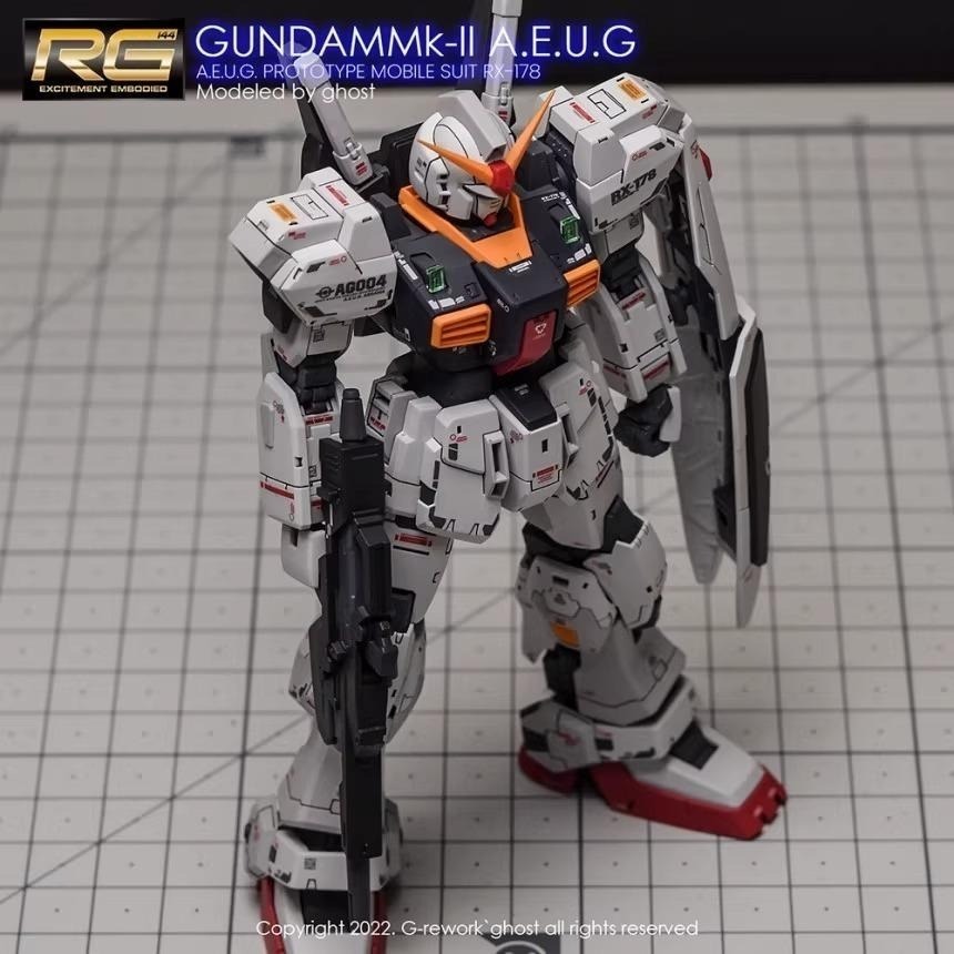 [BUOCO] 炎水貼 GHOST RG 1/144 #08 Mk-II A.E.U.G. 專用水貼 螢光水貼 白兔-細節圖8