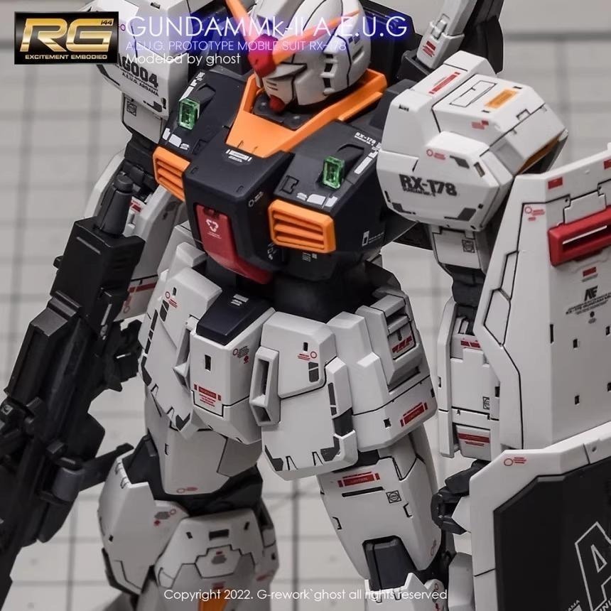 [BUOCO] 炎水貼 GHOST RG 1/144 #08 Mk-II A.E.U.G. 專用水貼 螢光水貼 白兔-細節圖9