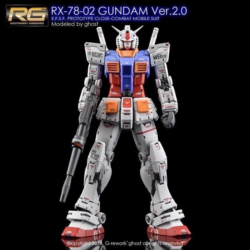 [BUOCO] 炎水貼 GHOST RG 1/144 #40 RX-78-2 鋼彈 Ver.2.0 專用水貼 螢光水貼-細節圖6