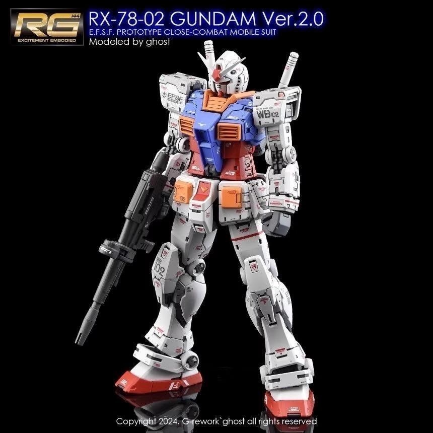 [BUOCO] 炎水貼 GHOST RG 1/144 #40 RX-78-2 鋼彈 Ver.2.0 專用水貼 螢光水貼-細節圖7