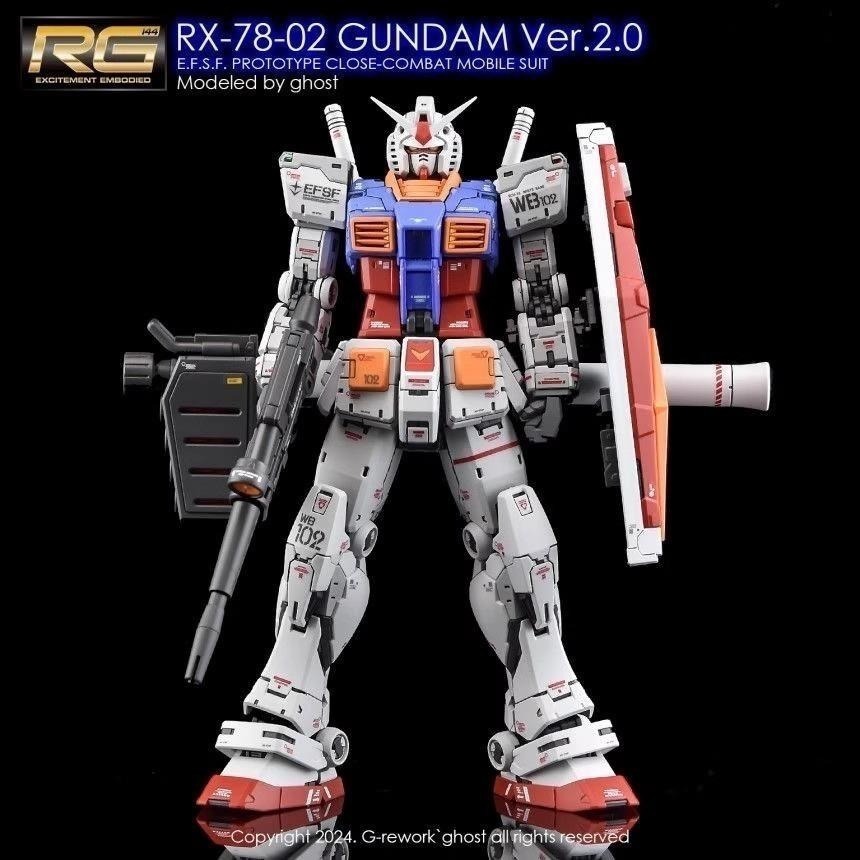 [BUOCO] 炎水貼 GHOST RG 1/144 #40 RX-78-2 鋼彈 Ver.2.0 專用水貼 螢光水貼-細節圖8
