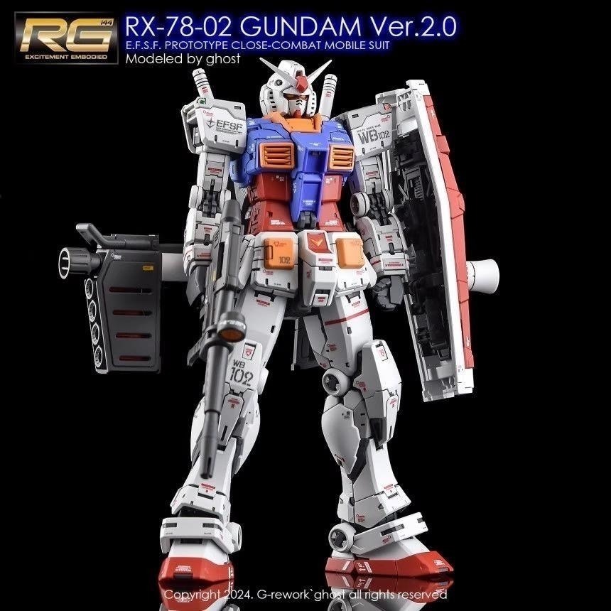[BUOCO] 炎水貼 GHOST RG 1/144 #40 RX-78-2 鋼彈 Ver.2.0 專用水貼 螢光水貼-細節圖9