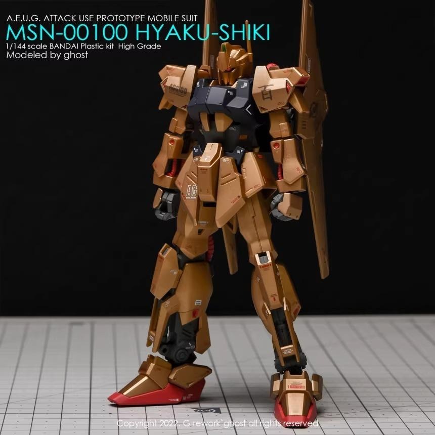 [BUOCO] 炎水貼 GHOST HG MSN-00100 HYAKU-SHIKI 百式 專用水貼 螢光水貼 新生百式-細節圖4
