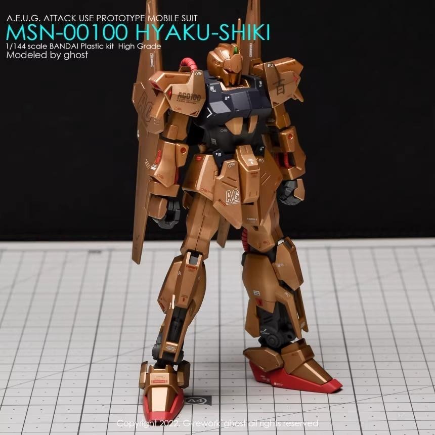 [BUOCO] 炎水貼 GHOST HG MSN-00100 HYAKU-SHIKI 百式 專用水貼 螢光水貼 新生百式-細節圖6