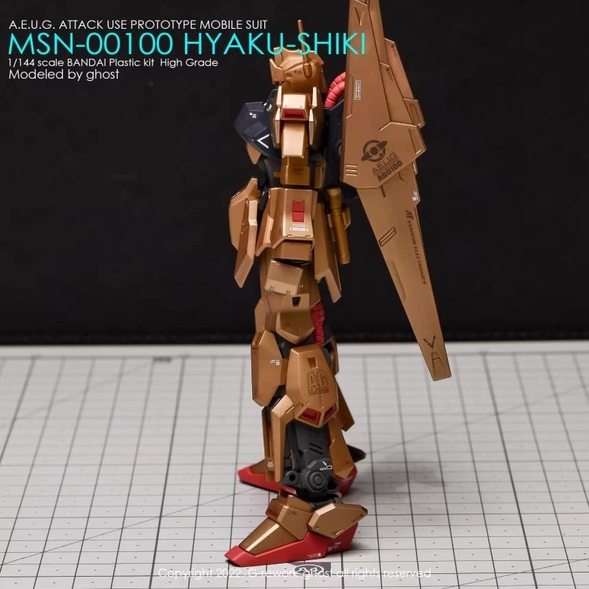 [BUOCO] 炎水貼 GHOST HG MSN-00100 HYAKU-SHIKI 百式 專用水貼 螢光水貼 新生百式-細節圖7