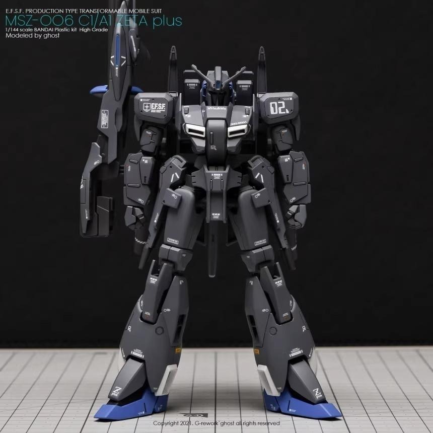 [BUOCO] 炎水貼 GHOST HG 1/144 ZETA Plus C1 專用水貼 螢光水貼 Z鋼彈-細節圖3