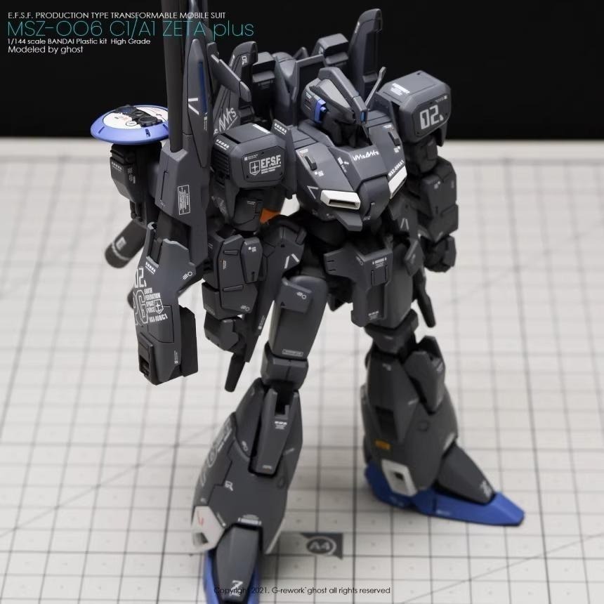 [BUOCO] 炎水貼 GHOST HG 1/144 ZETA Plus C1 專用水貼 螢光水貼 Z鋼彈-細節圖6