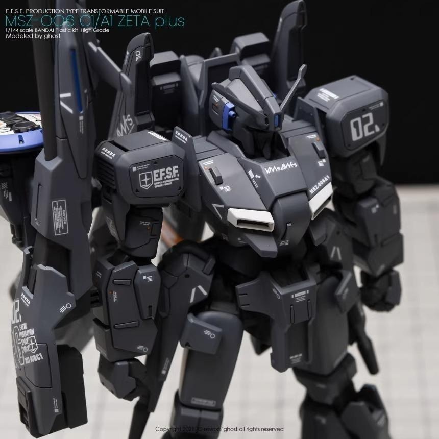 [BUOCO] 炎水貼 GHOST HG 1/144 ZETA Plus C1 專用水貼 螢光水貼 Z鋼彈-細節圖7