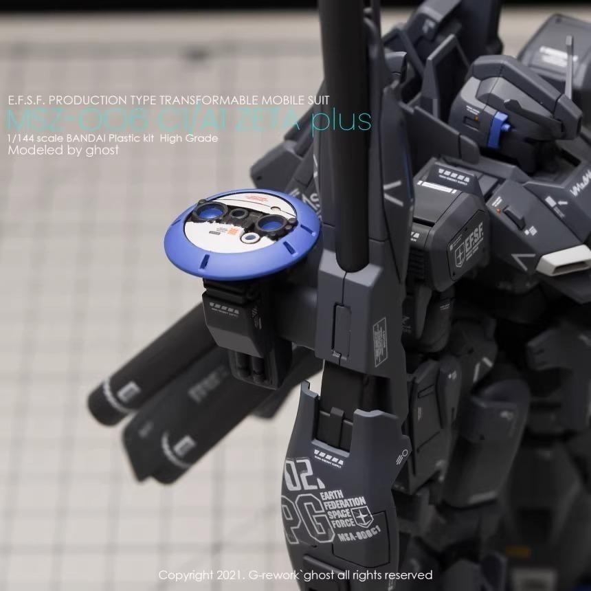 [BUOCO] 炎水貼 GHOST HG 1/144 ZETA Plus C1 專用水貼 螢光水貼 Z鋼彈-細節圖9