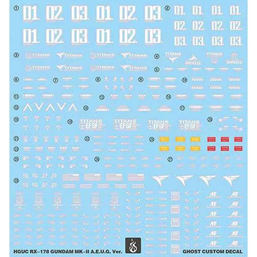 [BUOCO] 炎水貼 GHOST HG Mk-II TITANS 專用水貼 螢光水貼 迪坦斯 黑兔 馬克兔-細節圖9
