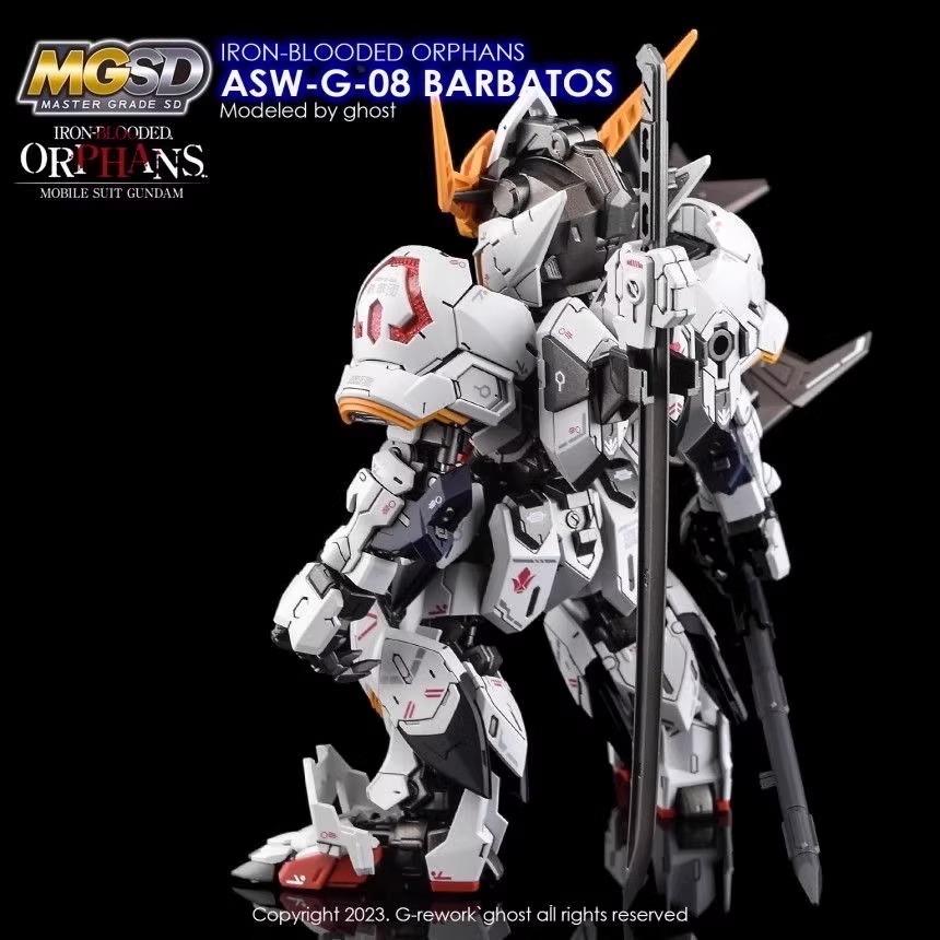 [BUOCO] 炎水貼 GHOST MGSD ASW-G-08 獵魔鋼彈 巴巴托斯 第四形態 MGSD樣式 螢光水貼-細節圖7