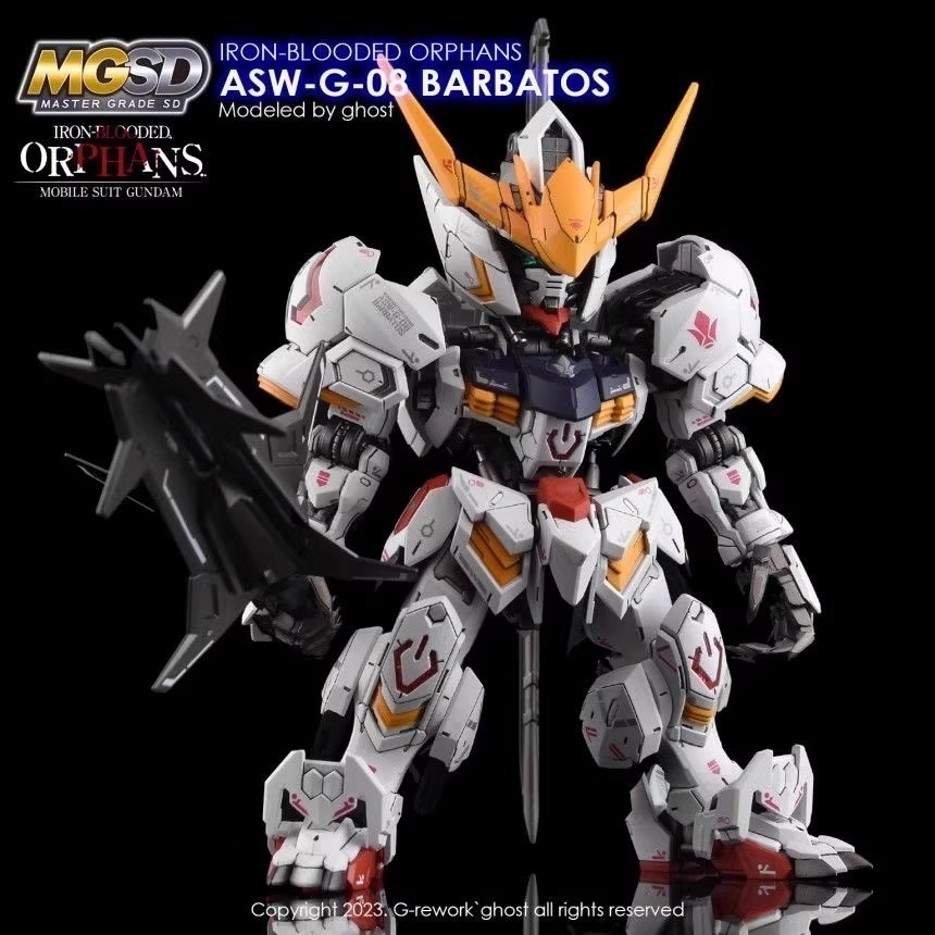[BUOCO] 炎水貼 GHOST MGSD ASW-G-08 獵魔鋼彈 巴巴托斯 第四形態 MGSD樣式 螢光水貼-細節圖4