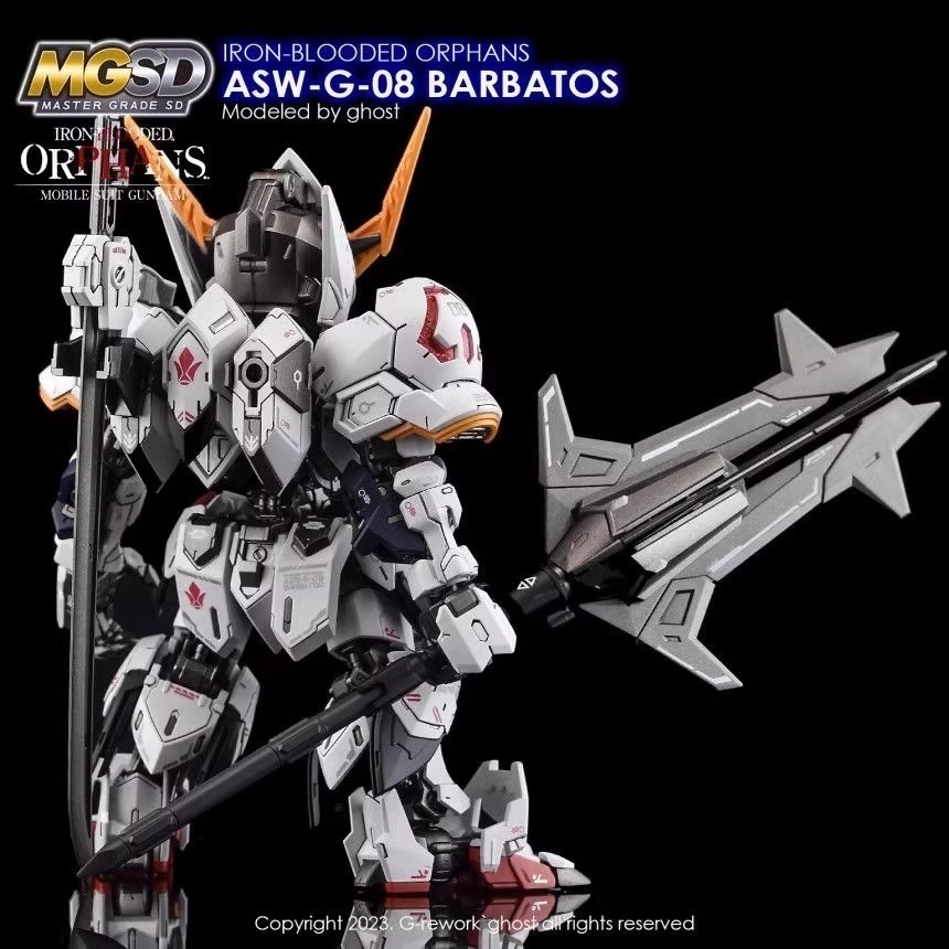 [BUOCO] 炎水貼 GHOST MGSD ASW-G-08 獵魔鋼彈 巴巴托斯 第四形態 MGSD樣式 螢光水貼-細節圖6