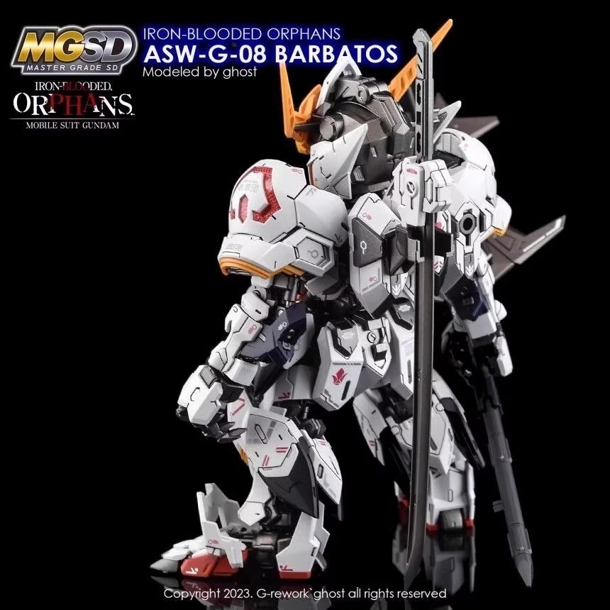 [BUOCO] 炎水貼 GHOST MGSD ASW-G-08 獵魔鋼彈 巴巴托斯 第四形態 MGSD樣式 螢光水貼-細節圖7