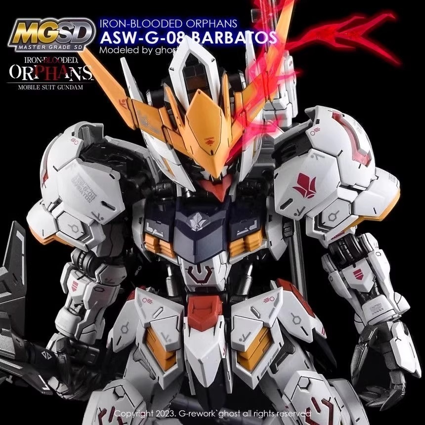 [BUOCO] 炎水貼 GHOST MGSD ASW-G-08 獵魔鋼彈 巴巴托斯 第四形態 MGSD樣式 螢光水貼-細節圖8