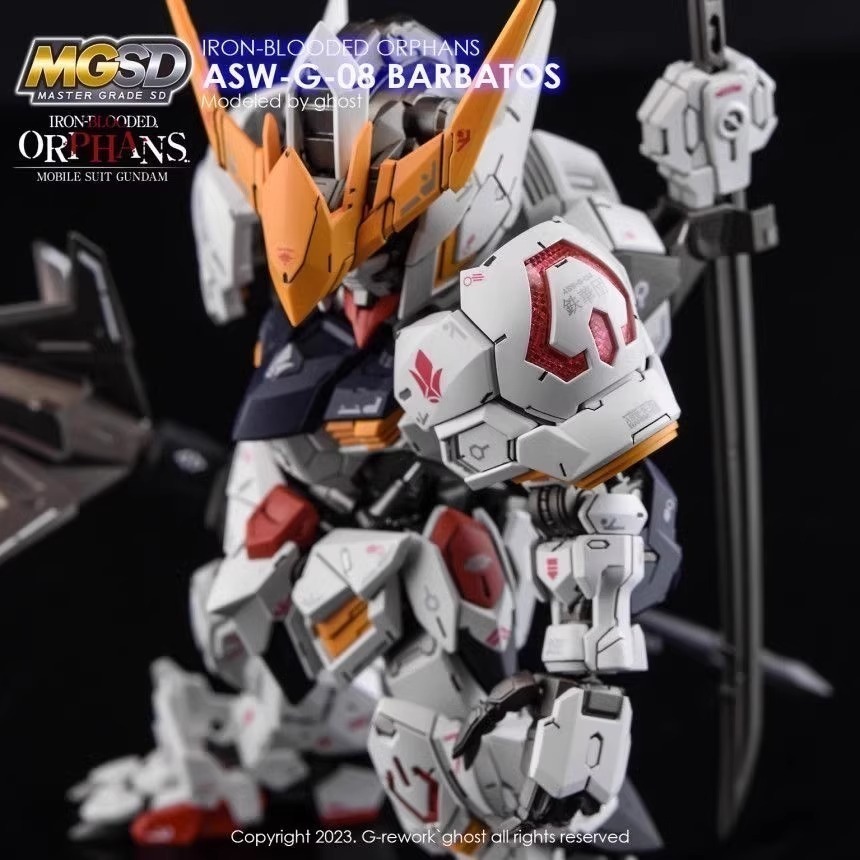 [BUOCO] 炎水貼 GHOST MGSD ASW-G-08 獵魔鋼彈 巴巴托斯 第四形態 MGSD樣式 螢光水貼-細節圖9