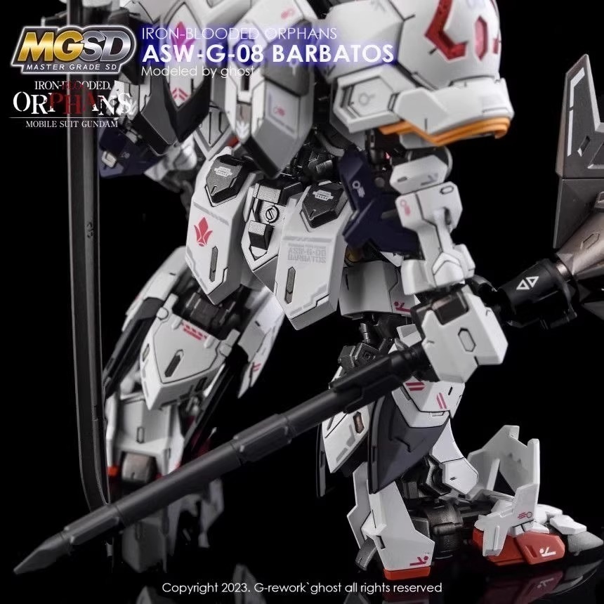 [BUOCO] 炎水貼 GHOST MGSD ASW-G-08 獵魔鋼彈 巴巴托斯 第四形態 MGSD樣式 螢光水貼-細節圖10