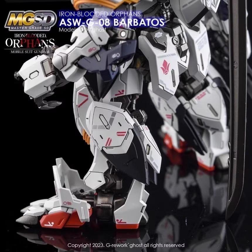 [BUOCO] 炎水貼 GHOST MGSD ASW-G-08 獵魔鋼彈 巴巴托斯 第四形態 MGSD樣式 螢光水貼-細節圖11