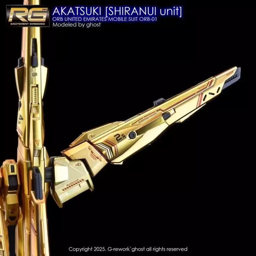 [BUOCO] 炎水貼 GHOST RG 1/144 不知火裝備（單裝備）曉鋼彈 專用水貼 螢光水貼-細節圖5