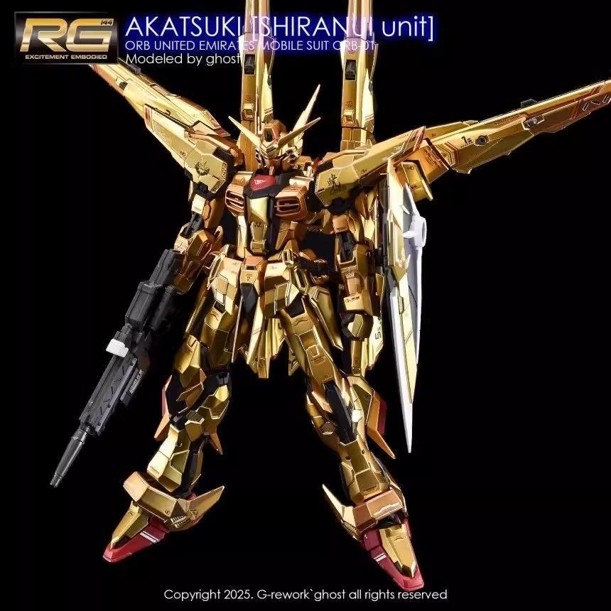 [BUOCO] 炎水貼 GHOST RG 1/144 不知火裝備（單裝備）曉鋼彈 專用水貼 螢光水貼-細節圖8