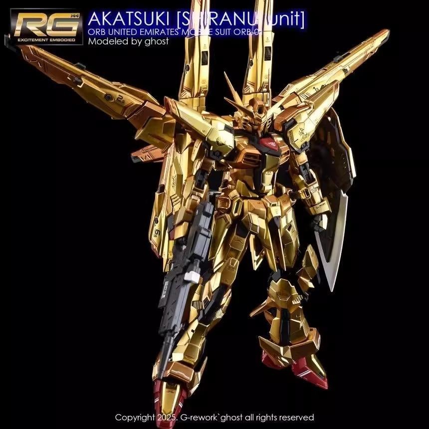 [BUOCO] 炎水貼 GHOST RG 1/144 不知火裝備（單裝備）曉鋼彈 專用水貼 螢光水貼-細節圖9