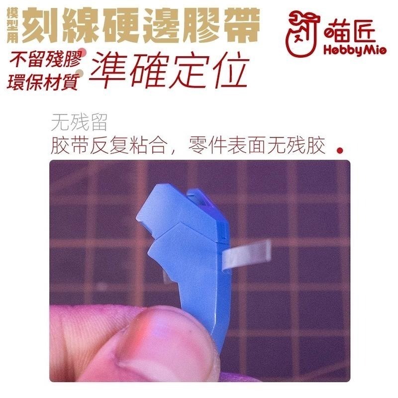 [BUOCO] 喵匠 HOBBYMIO 硬邊刻線膠帶 模型用 3mm 6mm 改造 膠帶 刻線 鋼彈 GK 軍事模型-細節圖5