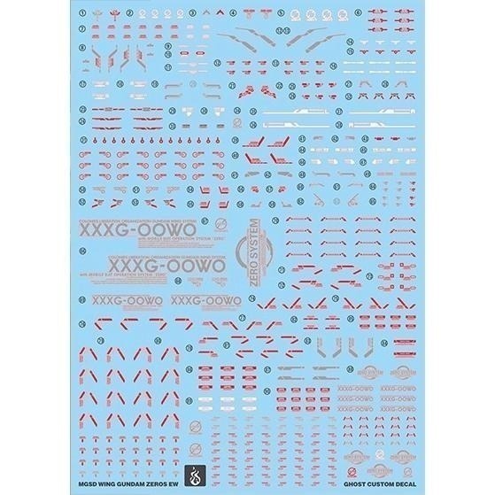 [BUOCO] 炎 GHOST版 MGSD 飛翼零式 EW 白雪姬 鋼彈 模型用 高清螢光水貼 WING ZERO-細節圖2