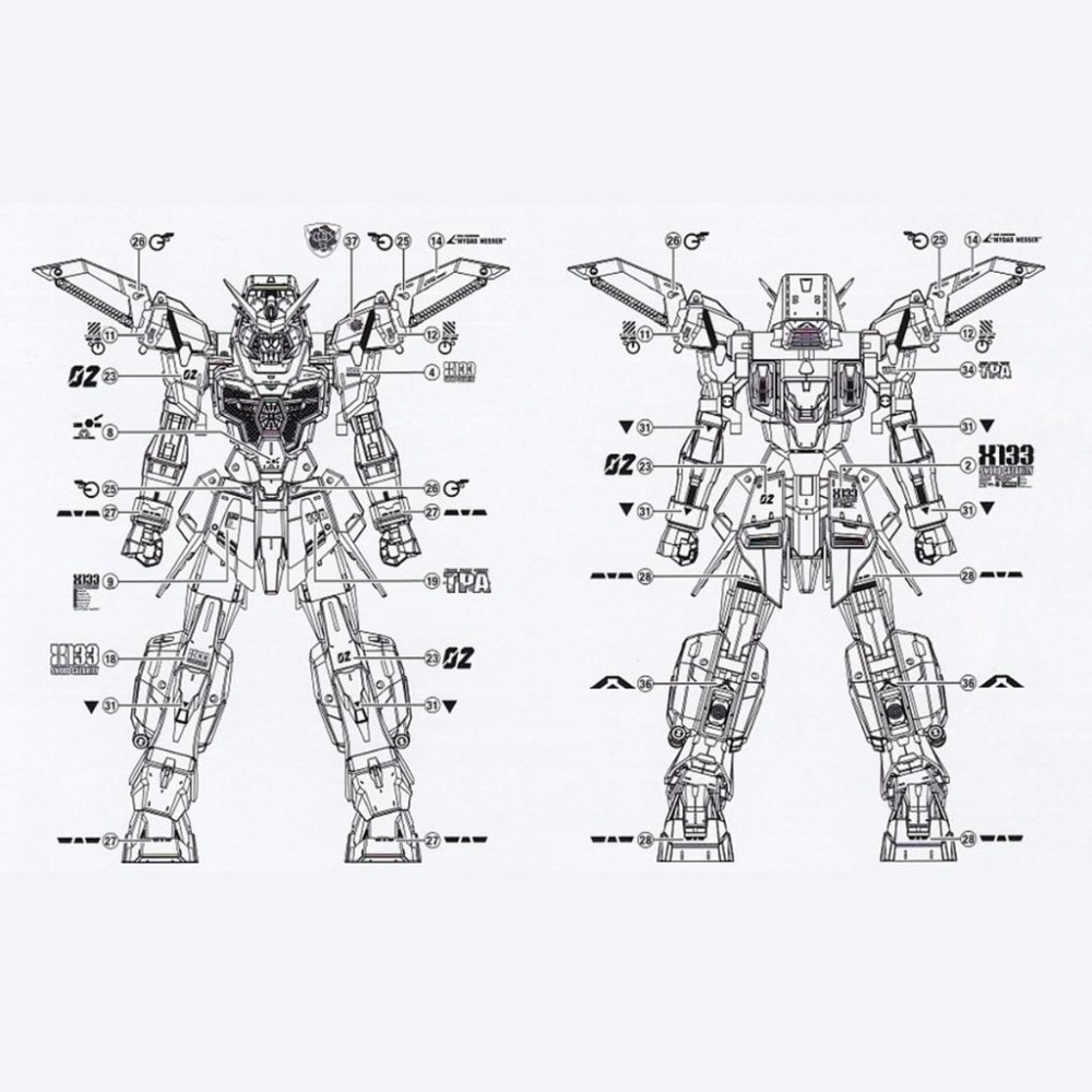 [BUOCO] 炎水貼 FM 1/100 巨劍型瘟神鋼彈 GAT-X133 Sword Calamity 專用水貼-細節圖3