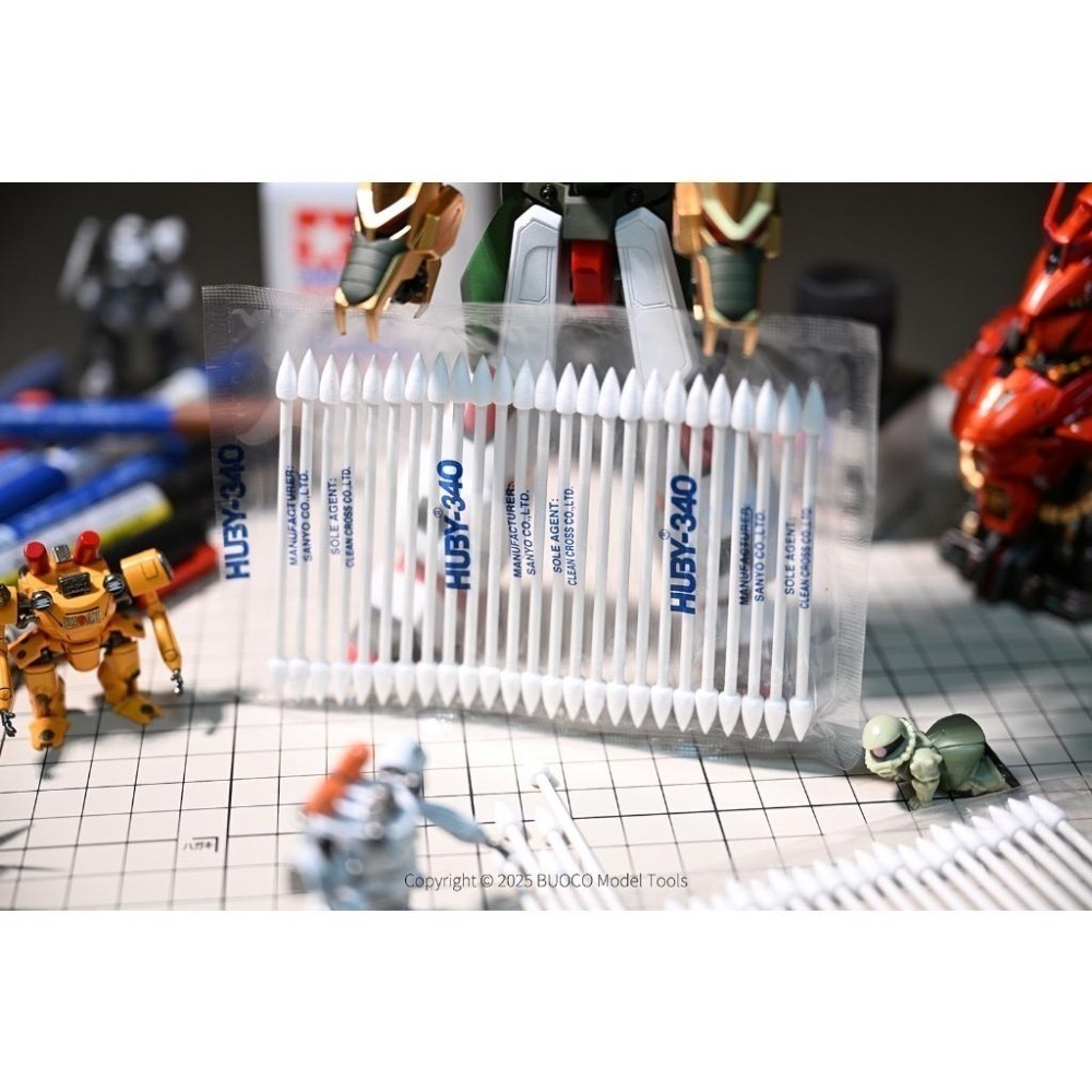 [BUOCO] 日本 SANYO HUBY-340 無塵棉棒 滲線 擦拭棒 舊化 鋼彈模型 棉花棒 尖頭 大尖頭 細尖-細節圖8