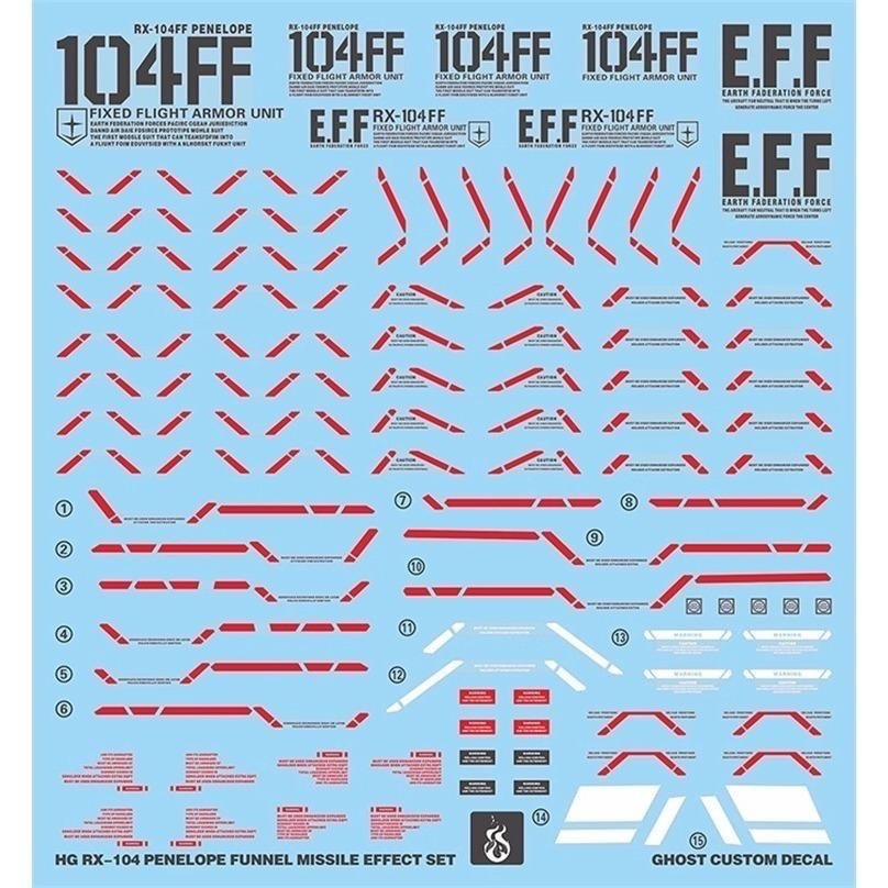 [BUOCO] 炎水貼 GHOST HG RX-104FF PENELOPE 潘尼洛普 水貼 螢光水貼 潘娜洛普 大白鵝-細節圖2