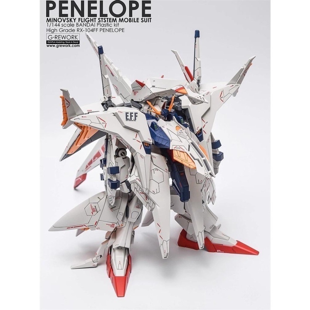 [BUOCO] 炎水貼 GHOST HG RX-104FF PENELOPE 潘尼洛普 水貼 螢光水貼 潘娜洛普 大白鵝-細節圖8