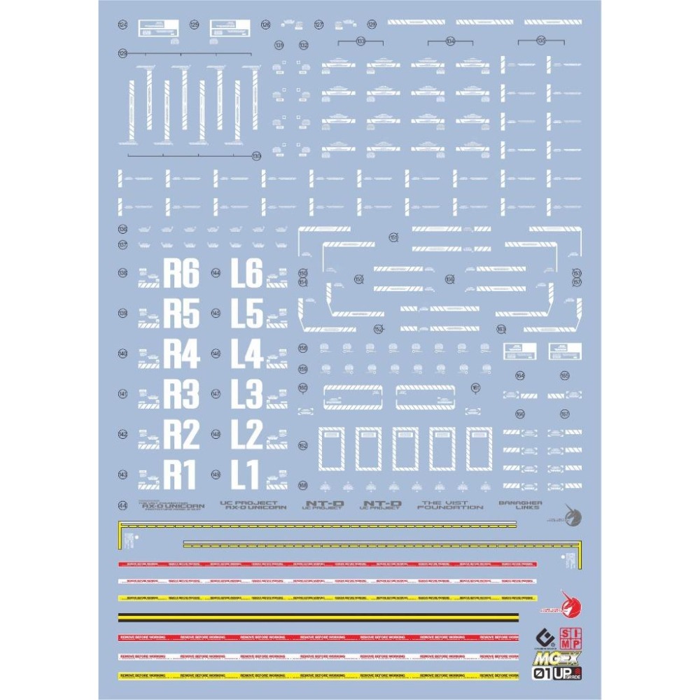 [BUOCO] EVO MGEX-01 MGEX 獨角獸鋼彈 Ver.Ka 專用螢光水貼 (1/100) - 巴納吉-細節圖3