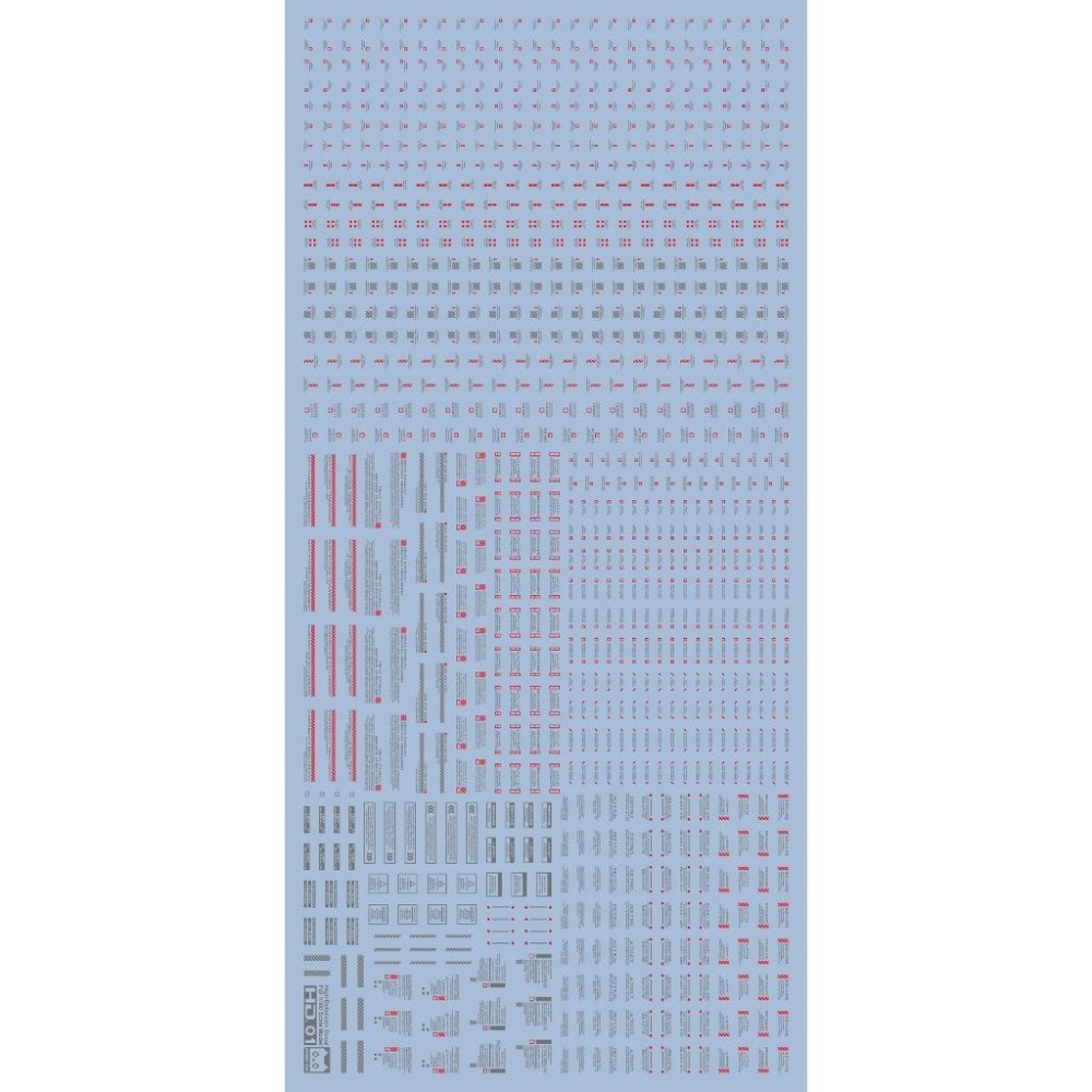 [BUOCO] 方貓 HD高解析通用水貼 (1/100) - HD01/03/05 雙色系列 (紅白/紅灰) - 警示標-細節圖3