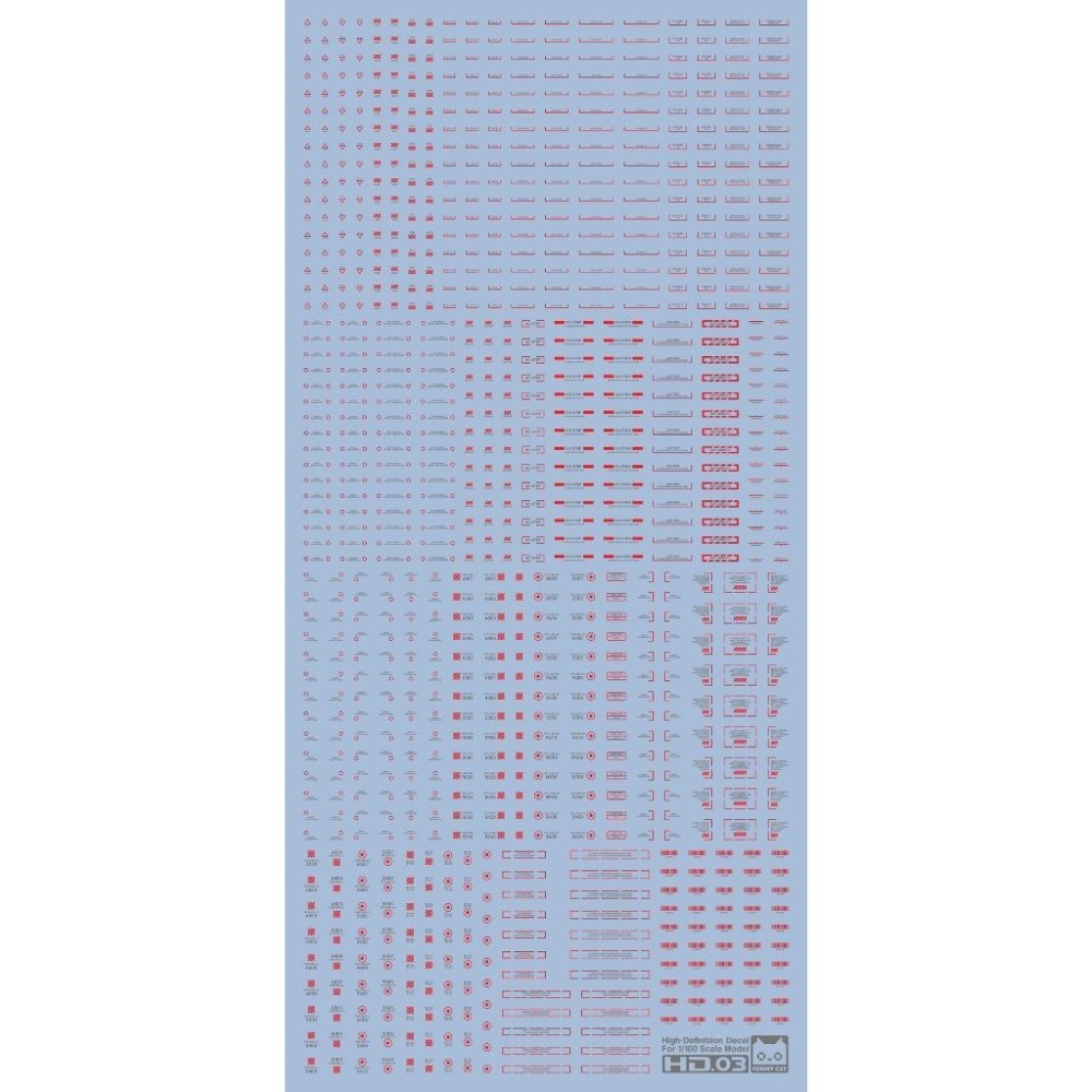 [BUOCO] 方貓 HD高解析通用水貼 (1/100) - HD01/03/05 雙色系列 (紅白/紅灰) - 警示標-細節圖5